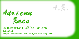 adrienn racs business card